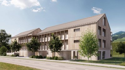 Leben im Einklang mit der Natur, gut aufgeteilte Wohnung mit Holzbau