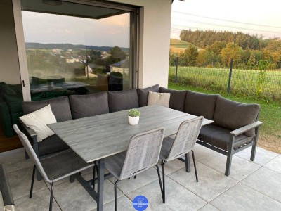 Wunderschöne Gartenwohnung mit Südterrasse und Weitblick - Haus 3 Top 3 - vollmöbliert, bereit zum Einzug