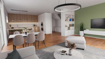 Wohnen wie im Haus: 3 Etagen, 4 Zimmer, Garten – Neubau-Maisonettewohnung - perfekt für Familien!