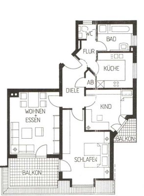 Geschmackvolle, gepflegte 3-Raum-Wohnung mit geh. Innenausstattung mit Balkon und EBK in Göppingen