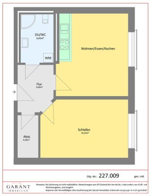 Neue  1 Zimmer-Wohnung im 1. Obergeschoss