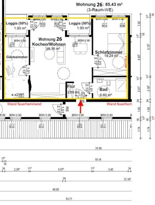 Exklusive 3,5-Raum-Penthouse-Wohnung mit Balkon in Datteln