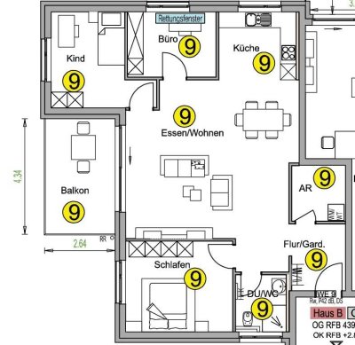 Neubauwohnung 4 Zimmer mit großem Balkon, ideal für Familien