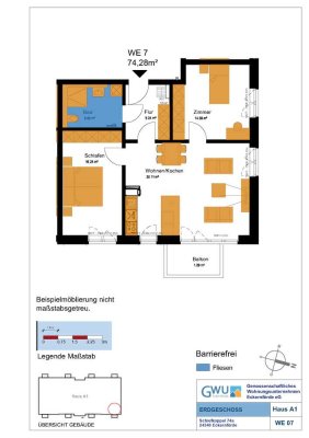 **Erstbezug, 2. FW** 3-Zimmerwohnung mit Balkon!