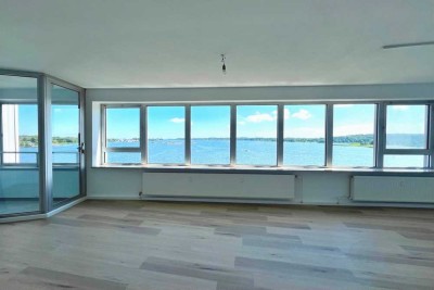 Wohnung mit top Schleiblick im Wikingturm: Neues Duschbad / Loggia etc.