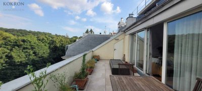 Zentrale Lage Alt-Hietzing: Dachterrassen-Maisonette inkl. 2 Garagenstellplätze.