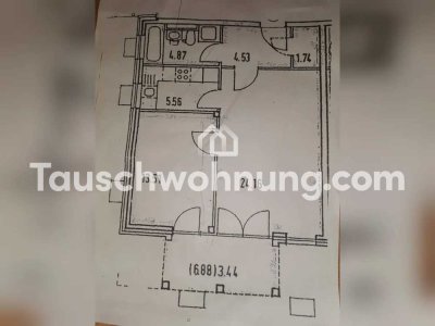 Tauschwohnung: 2 Zi-Whg mit Terasse g. 3 Zimmer Whg mit Balkon o. Terasse