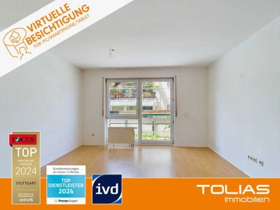 Naturnahe Lage: Leerstehende 2-Zimmer-Wohnung mit Balkon und TG-Stellplatz