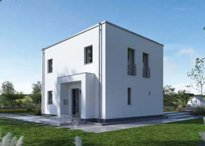 Zukunftsweisendes Wohndesign: Ein Energieeffizienzhaus mit Flachdach für nachhaltigen Komfort