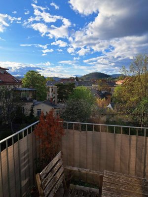 57m² sanierte 2 Zi-Altbauwohnung beim Stadtpark mit 10 m² Terrasse in begrünten Innenhof