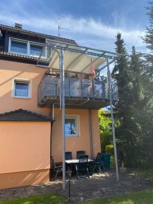 BEL-ETAGE Schwaig: 3 Zi-BALKON+GARTEN, 4 FENSTER-Seiten! Garage! per 1.5.25 FREI!!