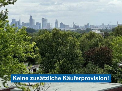 Sehr gut aufgeteilte 2-Zimmer-Wohnung 
mit Blick auf die Skyline von Frankfurt und Tiefgaragenplatz