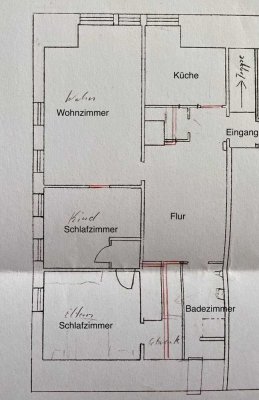 Schöne und vollständig renovierte 3-Zimmer-DG-Wohnung in Dellstedt