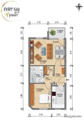 2-Zimmerwohnung mit Balkon, Aufzug und TG-Stellplatz in ruhiger Lage in der Nürnberger Südstadt