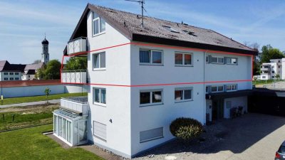 Geräumige Familienwohnung mit überdachtem Balkon in idyllischer Umgebung in Bad Schussenried