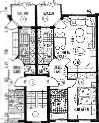 Schöne 2-Zimmer-Wohnung mit Balkon und Einbauküche in Sangerhausen