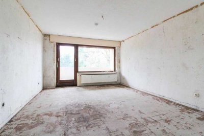 Sehr gut geschnittenes Apartment mit Küche und Bad zur finalen Gestaltung in gesuchter Lage