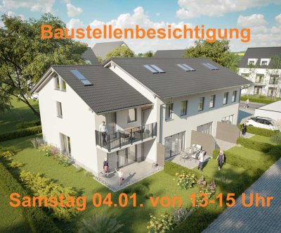 Neubau Eckhaus in sonniger, ruhiger Wohnlage. Baustellenbesichtigung am 04.01. von 13 bis 15 Uhr.