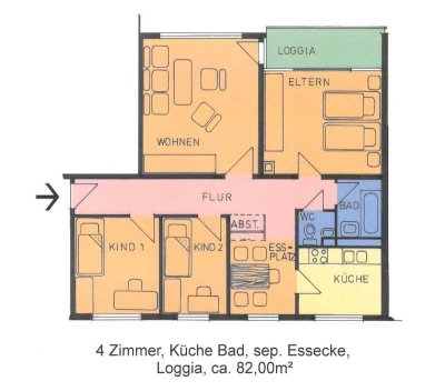 Schöne Familienwohnung in Brückenhof