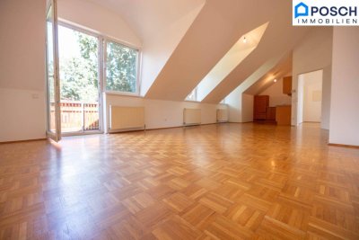 +VOR den Toren WIENS + Helle, gemütliche 3 -Zimmer + mit 36 m² Wohnküche und 7,8 m² Balkon + grüner Innenhof, hell, ruhig, 1. OG, Dachgeschoss, D+