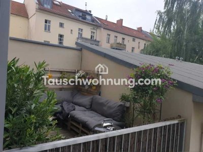 Tauschwohnung: großzügige 2 Zimmerwhg mit sonniger Dachterrasse + Balkon