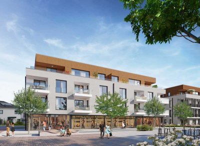 NEU - KOMFORTABEL  - KLIMAFREUNDLICH: Moderne 3-Zimmerwohnung im Carré am Markt in Linkenheim-Hoch.!