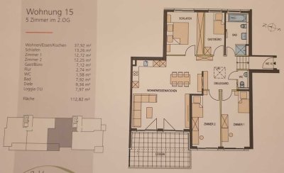 5-Zi - 112,8 m² Dachgeschoss Wohnung