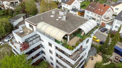 + Wohnen wie im EFH - Penthouse mit ca. 215 m² und herrlichem Blick +