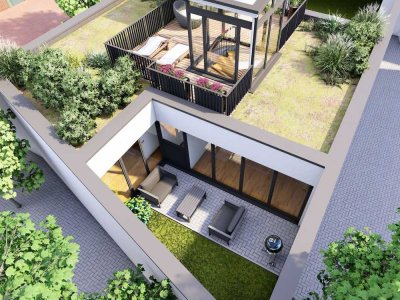 Exklusiver Neuausbau! Großzügige Wohnung mit Terrasse & Dachterrasse im Kwartier Latäng! - WE 7