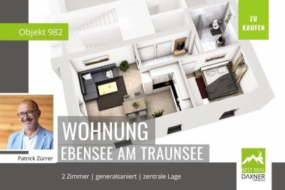 Generalsanierte 2 Zimmerwohnung im 2. Obergeschoss (Dachgeschoss)