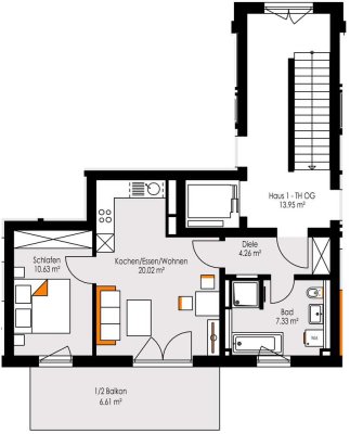 NEUBAU! Kuschelig am Alpenrand! Kompakte 2-Zimmer-Wohnung im 1.OG! EFFIZIENZHAUS 55!  Whg-Nr. 5