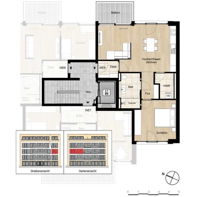 2-Zimmer-Neubauwohnung im 2. OG (WE 8)