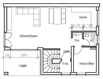 Maisonette-Wohnung mit Loggia - Neubau - Erstbezug