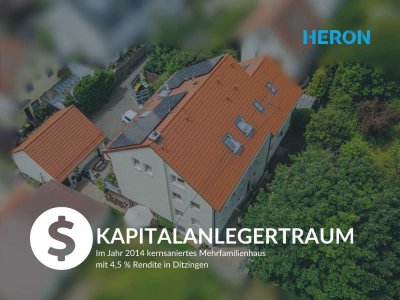 KAPITALANLEGERTRAUM - Im Jahr 2014 kernsaniertes Mehrfamilienhaus mit 4,5 % Rendite in Ditzingen