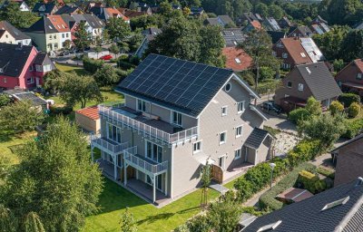 Schöne drei Zimmer Wohnung in hochmodernem Holzhaus