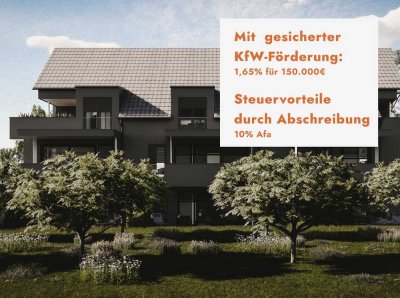 Neubauwohnung (KfW 40/QNG) mit gesicherter KfW Förderung (1,65%)