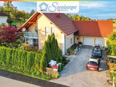 FAMILIENLIEBLING – Ein-/Zweifamilienhaus mit gepflegten Garten und Doppelgarage in Dietach