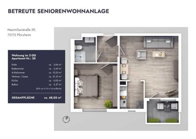 Seniorenwohnen im Herzen von Pforzheim – selbstständig komfortabel gemeinschaftlich wohnen!