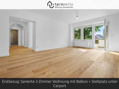 Erstbezug: Sanierte 2-Zimmer Wohnung mit Balkon + Stellplatz unter Carport