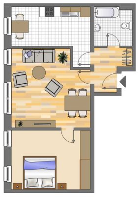 2-Zimmer-Wohnung in Herne Sodingen, Besichtigungen ab dem 15.2.