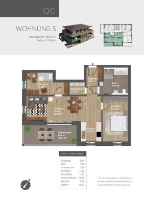 Premiumbau in Premiumlage: Neubau 3-Zimmer- Obergeschoss-Wohnung am Gaisberg von Beilngries