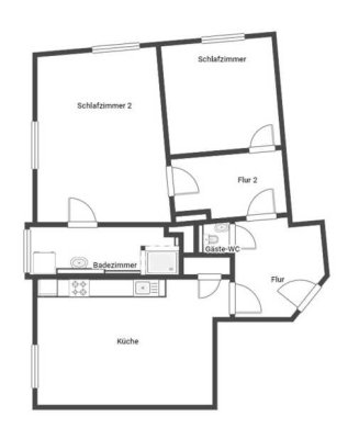 Geschmackvolle, sanierte 2-Zimmer-Wohnung mit gehobener Innenausstattung in Düsseldorf