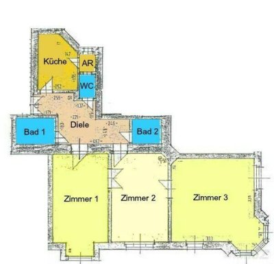 Provisionsfrei: teilmöblierte 3-Zimmer-Altbauwohnung in Grazer Bestlage - Nähe Schillerplatz