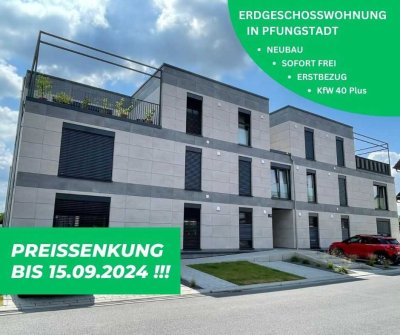 Neubau Erstbezug – schicke 3 ZKB Wohnung mit Terrasse und Gartenanteil