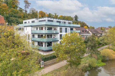 Erstbezug direkt an der Weser:2-Zimmer-Penthouse-Wohnung mit lux. Ausstattung,Garage,Balkon