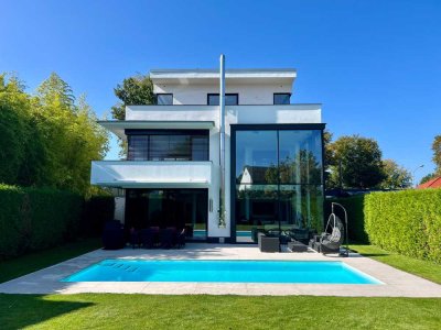 Moderne Architekten Villa im Bauhausstil in schönster Lage von Langen