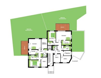 Geräumige 4-Zimmer-Neubauwohnung mit Garten