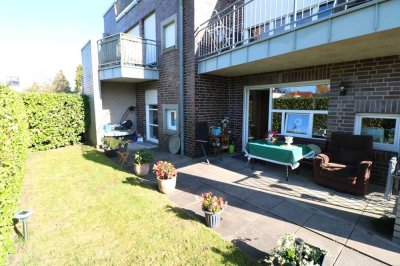 Topzentrale, moderne Erdgeschosswohnung mit überdachter Terrasse, Garten, Keller und Pkw-Stellplatz