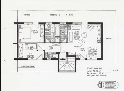 Rare Gelegenheit: Penthouse sonnig und rundumterrassiert, in Bestlage, München Obermenzing