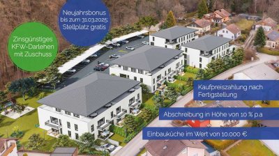 Modern & zukunftsgerecht Wohnen! 2-Zimmer OG-Wohnung mit Balkon - KFW 40 NH Effizienzhaus (W22)